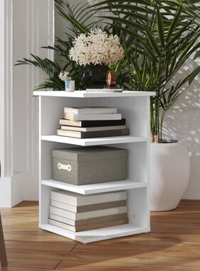 VidaXL Bijzetkast 35x35x55 cm bewerkt hout wit