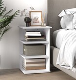 VidaXL Bijzetkast 35x35x55 cm bewerkt hout wit