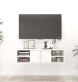 VidaXL Wandschap 102x30x29 cm bewerkt hout hoogglans wit