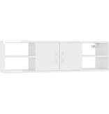 VidaXL Wandschap 102x30x29 cm bewerkt hout hoogglans wit