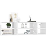 VidaXL Wandschap 102x30x29 cm bewerkt hout hoogglans wit