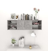 VidaXL Wandschap 102x30x29 cm bewerkt hout betongrijs