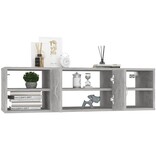 VidaXL Wandschap 102x30x29 cm bewerkt hout betongrijs