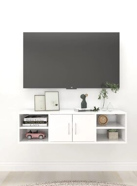 VidaXL Wandschap 102x30x29 cm spaanplaat wit