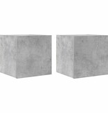 VidaXL Tv-wandmeubelen 2 st 30,5x30x30 cm betongrijs