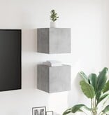 VidaXL Tv-wandmeubelen 2 st 30,5x30x30 cm betongrijs