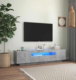 VidaXL Tv-meubel met LED-verlichting 160x35x40 cm betongrijs
