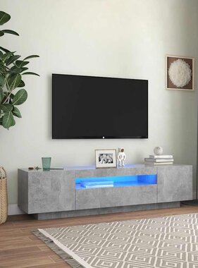 VidaXL Tv-meubel met LED-verlichting 160x35x40 cm betongrijs