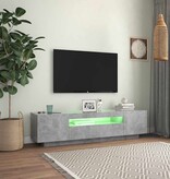VidaXL Tv-meubel met LED-verlichting 160x35x40 cm betongrijs