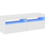 VidaXL Tv-meubelen 2 st met LED-verlichting 60x35x40 cm hoogglans wit