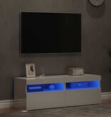 VidaXL Tv-meubelen 2 st met LED-verlichting 60x35x40 cm hoogglans wit