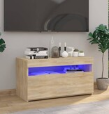 VidaXL Tv-meubel met LED-verlichting 75x35x40 cm sonoma eikenkleurig