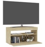 VidaXL Tv-meubel met LED-verlichting 75x35x40 cm sonoma eikenkleurig
