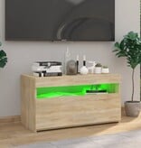 VidaXL Tv-meubel met LED-verlichting 75x35x40 cm sonoma eikenkleurig