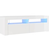 VidaXL Tv-meubel met LED-verlichting 120x35x40 cm hoogglans wit