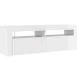 VidaXL Tv-meubel met LED-verlichting 120x35x40 cm hoogglans wit