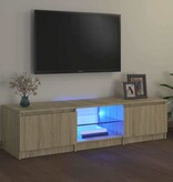 VidaXL Tv-meubel met LED-verlichting 140x40x36 cm sonoma eikenkleur