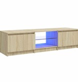VidaXL Tv-meubel met LED-verlichting 140x40x36 cm sonoma eikenkleur