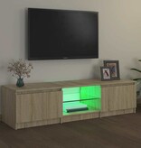 VidaXL Tv-meubel met LED-verlichting 140x40x36 cm sonoma eikenkleur