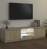 VidaXL Tv-meubel met LED-verlichting 140x40x36 cm sonoma eikenkleur