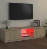 VidaXL Tv-meubel met LED-verlichting 140x40x36 cm sonoma eikenkleur
