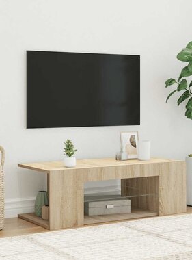 VidaXL Tv-meubel met LED-verlichting 90x39x30 cm sonoma eikenkleurig
