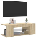 VidaXL Tv-meubel met LED-verlichting 90x39x30 cm sonoma eikenkleurig