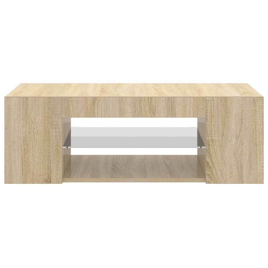 VidaXL Tv-meubel met LED-verlichting 90x39x30 cm sonoma eikenkleurig