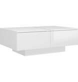 VidaXL Salontafel 90x60x31 cm spaanplaat hoogglans wit