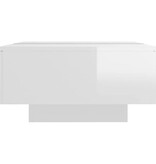 VidaXL Salontafel 90x60x31 cm spaanplaat hoogglans wit