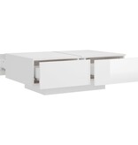 VidaXL Salontafel 90x60x31 cm spaanplaat hoogglans wit