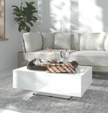 VidaXL Salontafel 85x55x31 cm bewerkt hout hoogglans wit