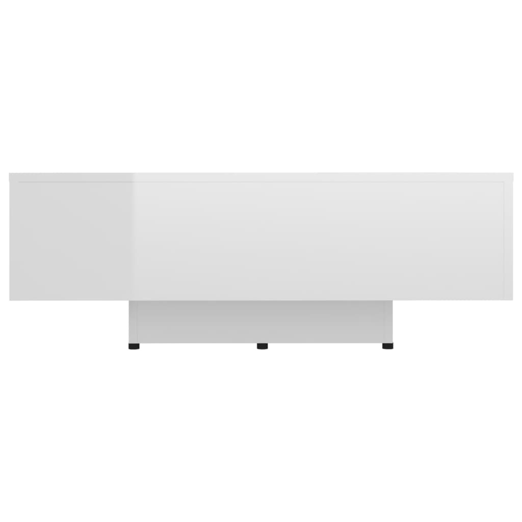 VidaXL Salontafel 85x55x31 cm bewerkt hout hoogglans wit