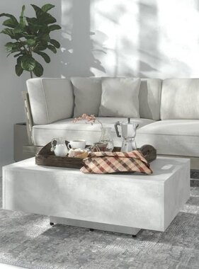 VidaXL Salontafel 85x55x31 cm bewerkt hout betongrijs