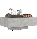 VidaXL Salontafel 85x55x31 cm bewerkt hout betongrijs