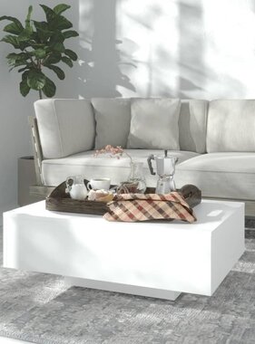 VidaXL Salontafel 85x55x31 cm bewerkt hout wit