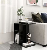 VidaXL Bijzettafel 50x30x50 cm spaanplaat zwart