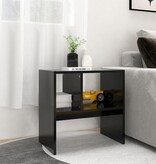 VidaXL Bijzettafel 50x30x50 cm spaanplaat zwart