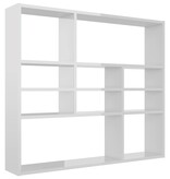 VidaXL Wandschap 90x16x78 cm spaanplaat hoogglans wit
