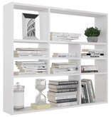 VidaXL Wandschap 90x16x78 cm spaanplaat hoogglans wit