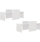 VidaXL Salontafelset 100x48x40 cm bewerkt hout hoogglans wit