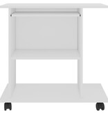 VidaXL Computerbureau 80x50x75 cm bewerkt hout wit