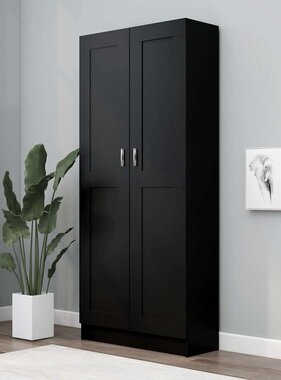 VidaXL Boekenkast 82,5x30,5x185,5 cm bewerkt hout zwart