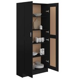VidaXL Boekenkast 82,5x30,5x185,5 cm bewerkt hout zwart
