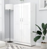 VidaXL Boekenkast 82,5x30,5x150 cm bewerkt hout hoogglans wit