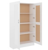 VidaXL Boekenkast 82,5x30,5x150 cm bewerkt hout hoogglans wit