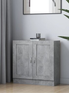 VidaXL Boekenkast 82,5x30,5x80 cm bewerkt hout betongrijs