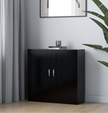 VidaXL Boekenkast 82,5x30,5x80 cm spaanplaat zwart