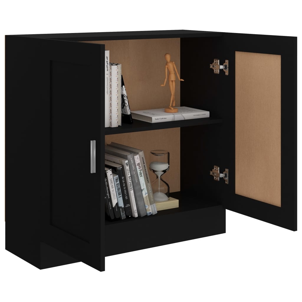 VidaXL Boekenkast 82,5x30,5x80 cm spaanplaat zwart