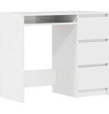 VidaXL Bureau 90x45x76 cm spaanplaat hoogglans wit
